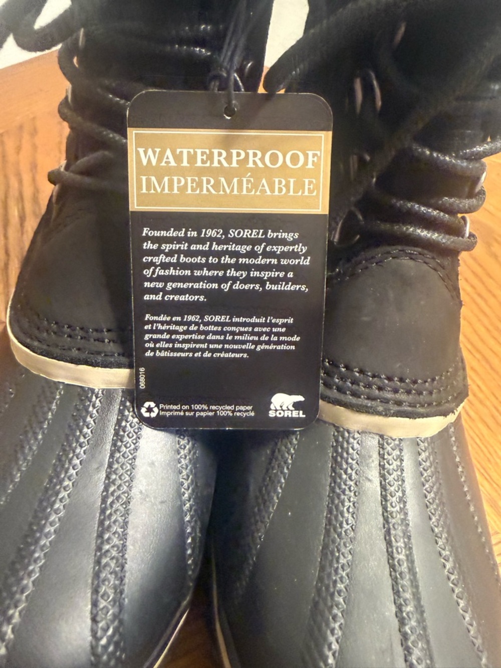 Sorel duck style boots without box size 7.5. Women’s Sorel rain/snow boots. - Picture 6 of 14